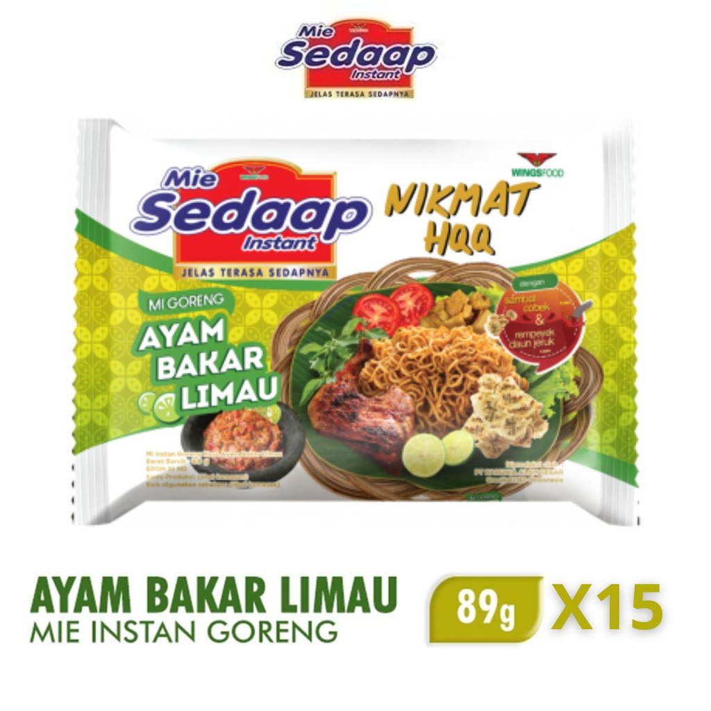 

Sedaap Mie Instan Goreng Ayam Bakar Limau 89g x15
