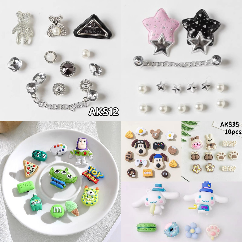 Aksesoris Sandal DIY / Aksesoris Sandal Kartun Lucu / Gesper Sandal / Bunga Sandal Berbagai Pilihan