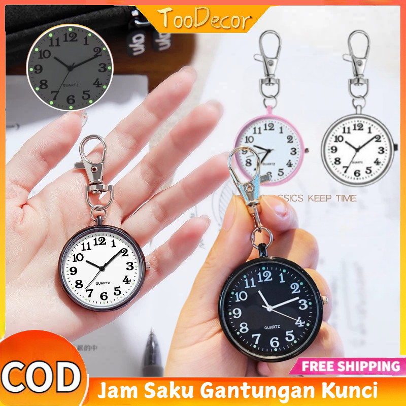 Jam Saku Gantungan Kunci Perawat Mini Hadiah Dokter Nurse Watch Jam Saku Perawat
