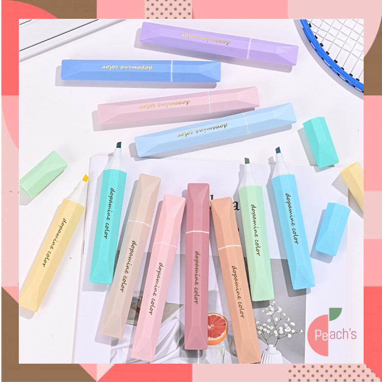 

PEACHs - S6588 Highlighter Aesthetic 4 Pcs / Stabilo Warna Cantik untuk Catatan