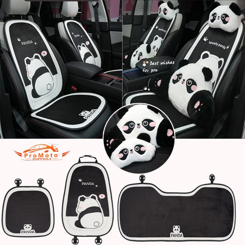 Alas Duduk Dan Alas Sandaran Kursi Lucu Kartun Panda Kursi Mobil Depan Belakang Bantal Kursi