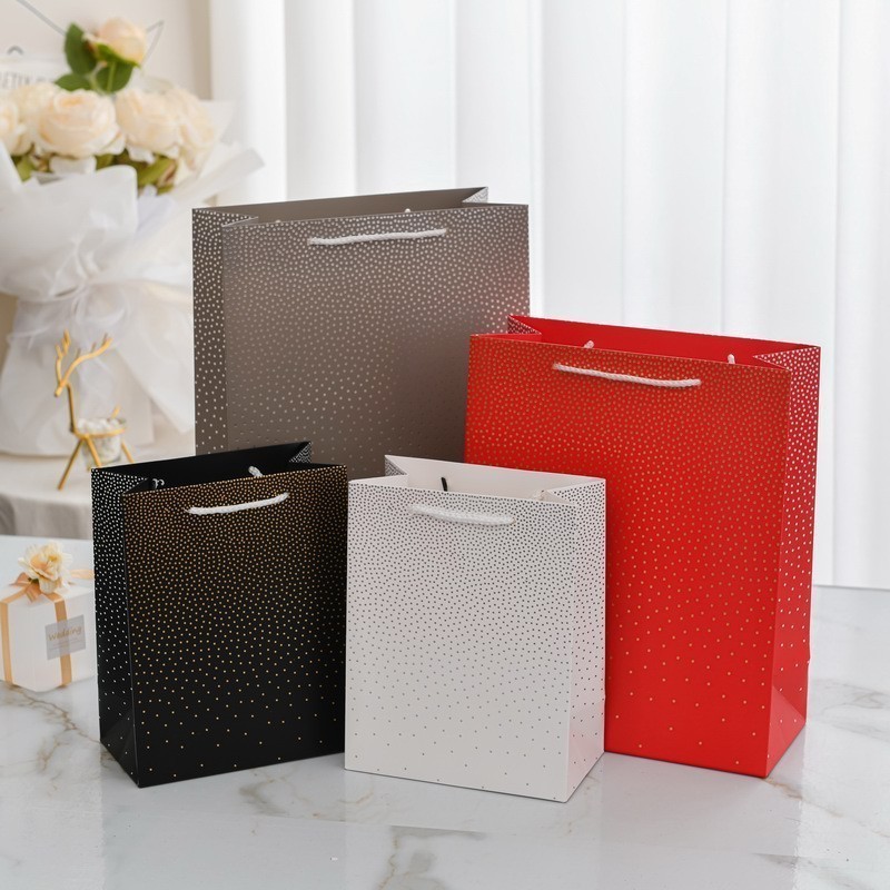 

Paper Bag Gift Cute / Paperbag Hadiah Motif Abstrak Dot Polos Thank You HBD Birthday - OS0546