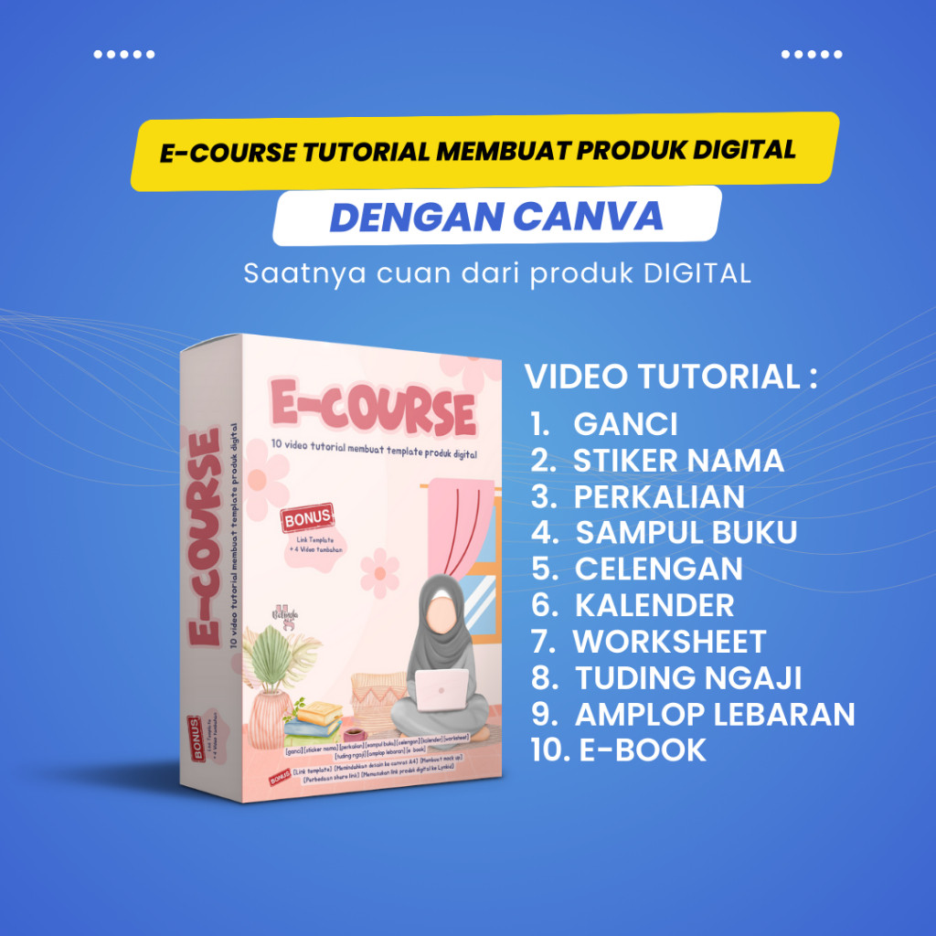 [Lifetime] E-Course Tutorial Membuat Produk Digital Dengan Menggunakan Canva | Kasera