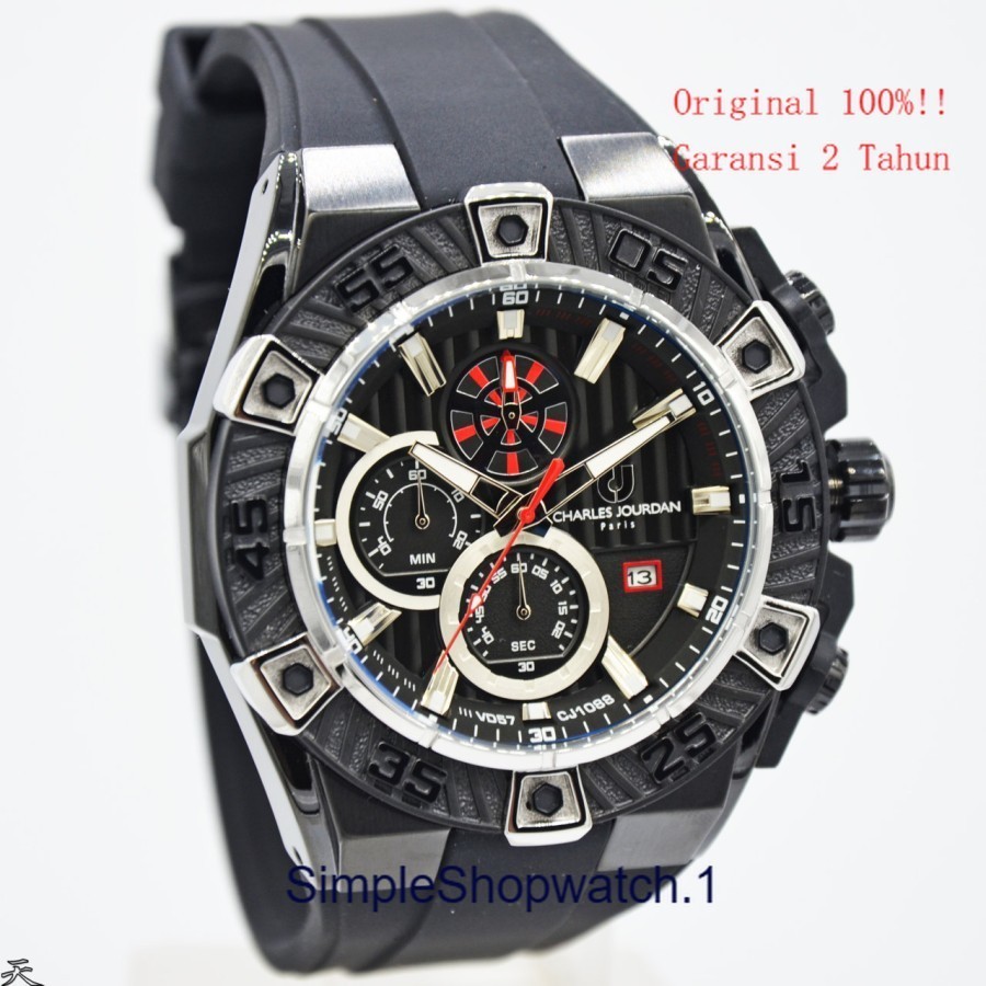 Original 100% CHARLES JOURDAN CJ1088-1732C Jam Tangan Pria Garansi Resmi 2 Tahun