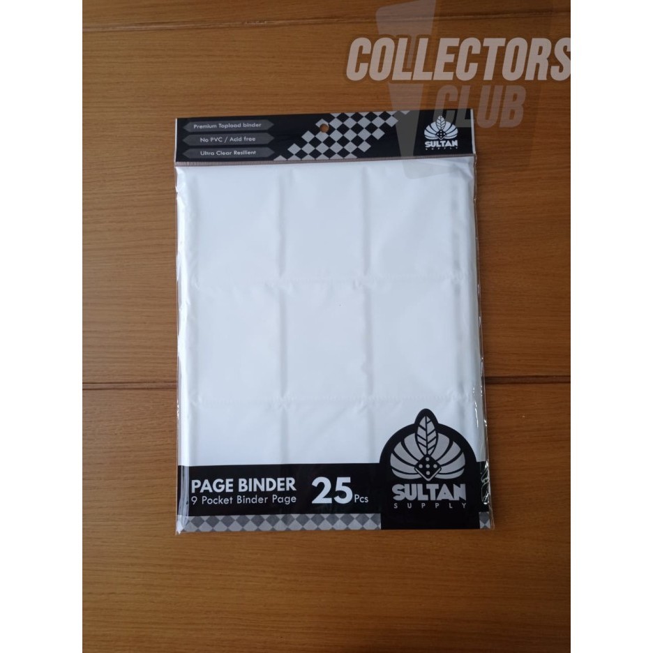 

Sultan 9 Pocket Clear Binder Page - 25pcs