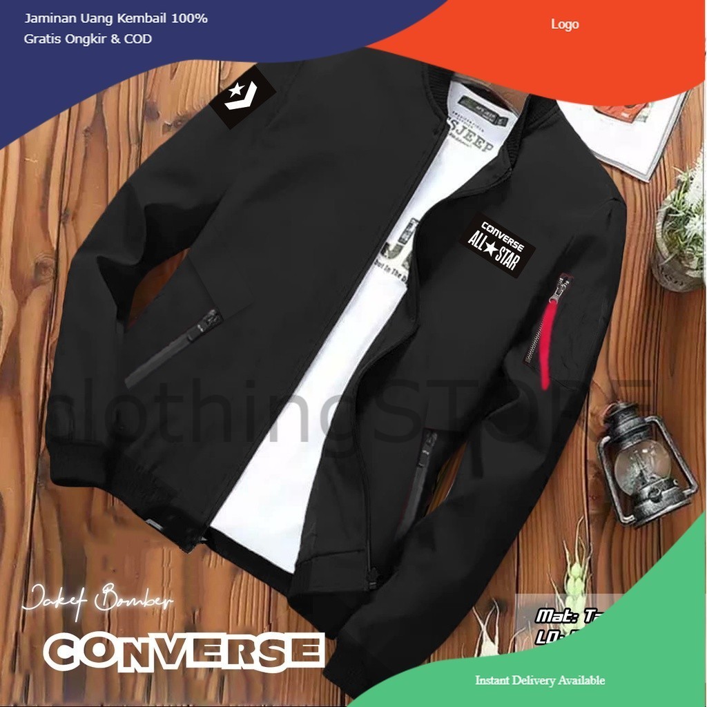 BOMBER CONVERSE // JAKET SOLO // GROSIR // PASAR KLEWER // JAKET ANTI ANGIN AIR // COD