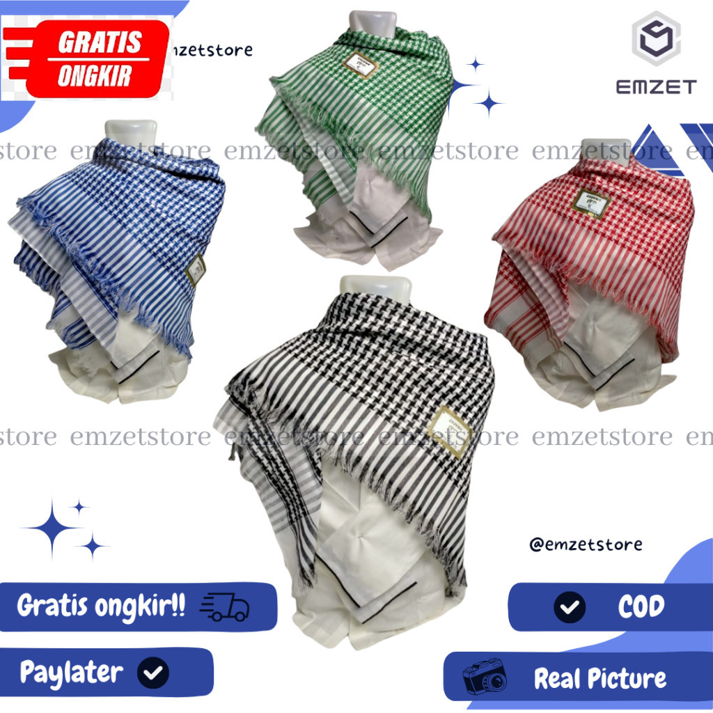 SORBAN HAJI SORBAN PALESTINA SORBAN TENUN SORBAN MOTIF JAGUNG PREMIUM