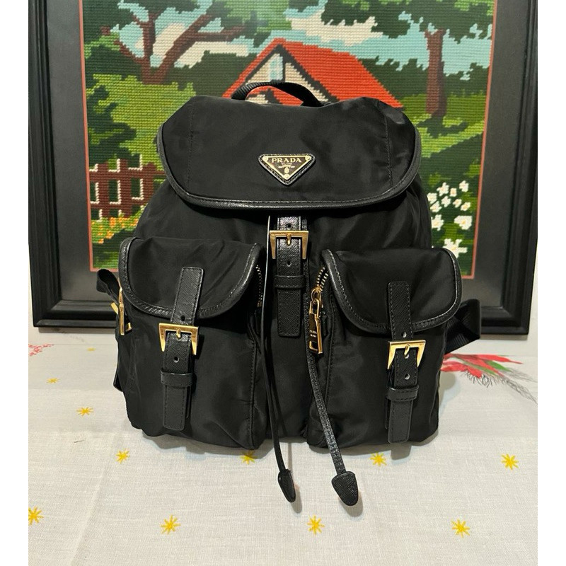 promo Tas Ransel Backpack Prada Nylon - Original Authentic