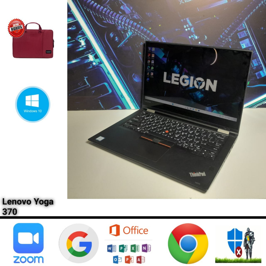 Laptop Lenovo Yoga 370 Core i7 Gen 7 Ram 8GB SDD 256GB Touchscreen Flip Windows 10 Siap Pakai