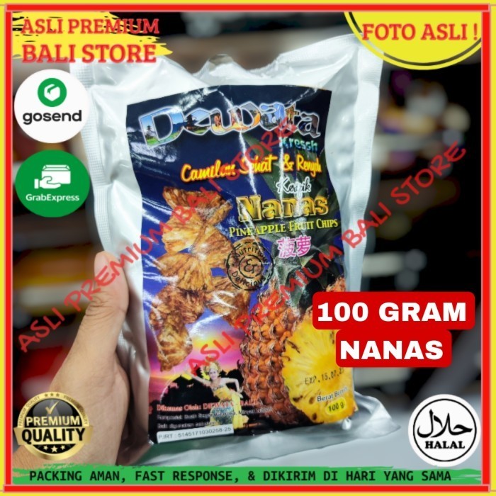 

OLEH OLEH MAKANAN CEMILAN CAMILAN SNACK KULINER KHAS ASLI ORI ORIGINAL BALI KERIPIK KRIPIK NANAS 100 GRAM GR