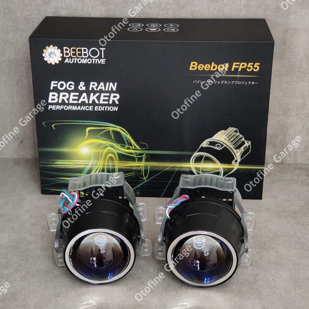 Foglamp Projector Beebot Fp55 5500k White - Universal Bracket (Honda/Mitsubishi/Suzuki dll)