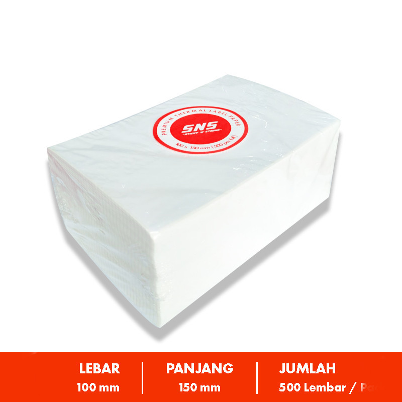 

☆..☆ LABEL THERMAL / KERTAS THERMAL / STICKER THERMAL 100x150 mm A6 500 Lembar