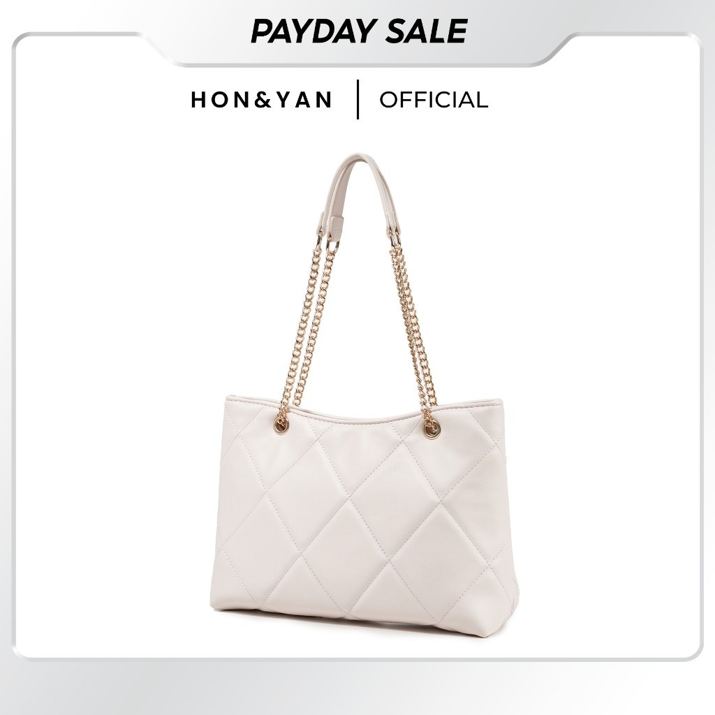 Original HONYAN Tas Tote Bag Wanita Import Tas Selempang Shoulder Wanita Tali Rantai - Jennifer Tote