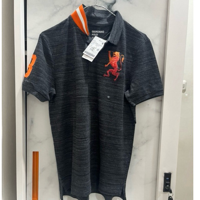 PROMO CUCI GUDANG POLO SHIRT GIORDANO 3D LION UNISEX ORIGINAL NEW| KAOS POLO 3D LION GIORDANO PRIA /