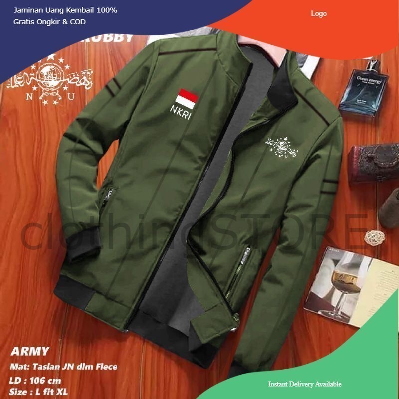 Jaket NU / Jaket Nahdlatul Ulama / Jaket Pecinta Sholawat / Jaket Nahdlatul Ulama (M, L, XL, XXL)