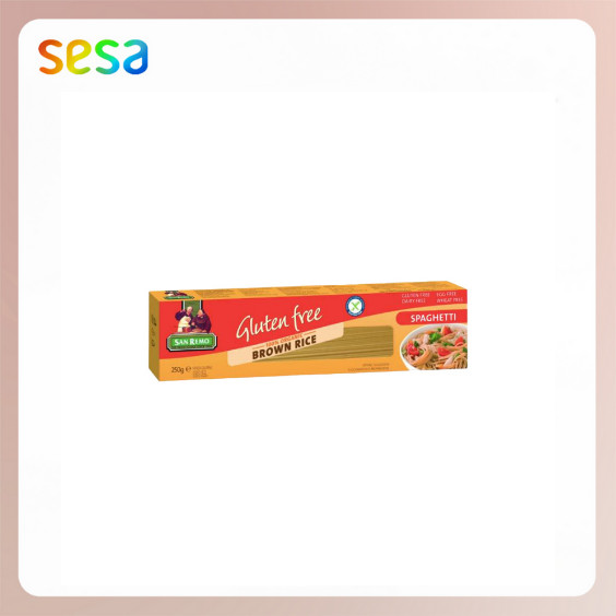 

SAN REMO Brown Rice Pasta Spaghetti 250gr - Gluten Free Diet