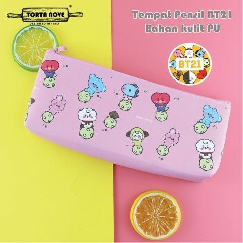 

[[ L8ID - BEST SELLER ]] Kotak pensil SANRIO Tempat pensil BT21 BTS baby Hello kitty kurom - BT21 pink