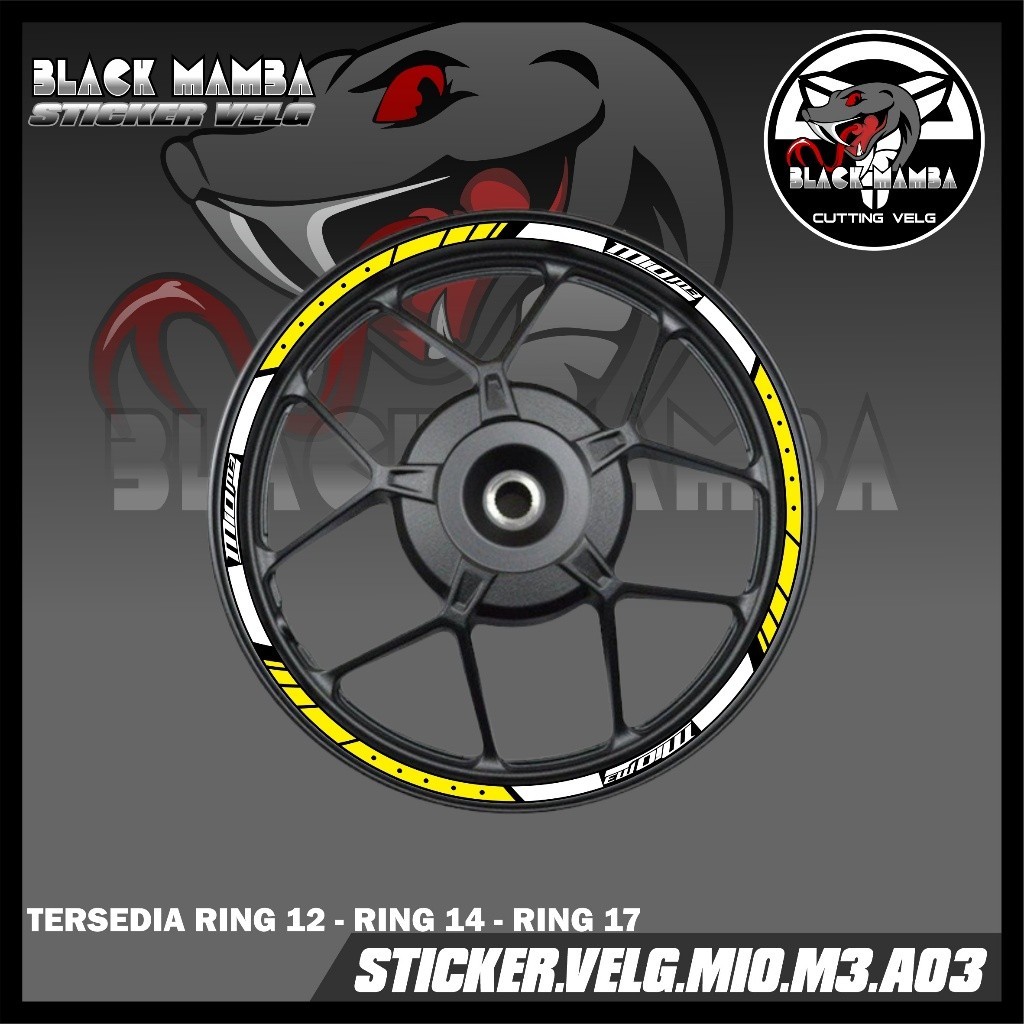 STICKER VELG MIO M3 - STIKER LIS LIST VARIASI BAN/VELG MIO M3 A03
