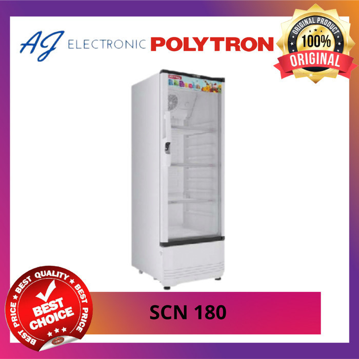 SHOWCASE POLYTRON SCN-180L / SCN180L / SCN-180 , LEMARI PENDINGIN