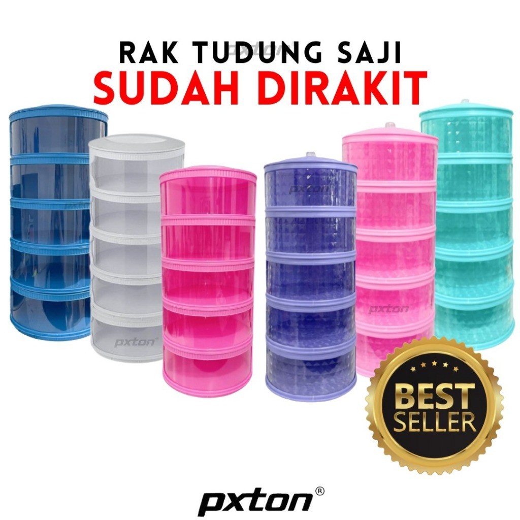 Rak Plastik Penyimpanan Tempat Makanan / Food storage 4 susun / tudung saji / tudung saji 4 susun / 