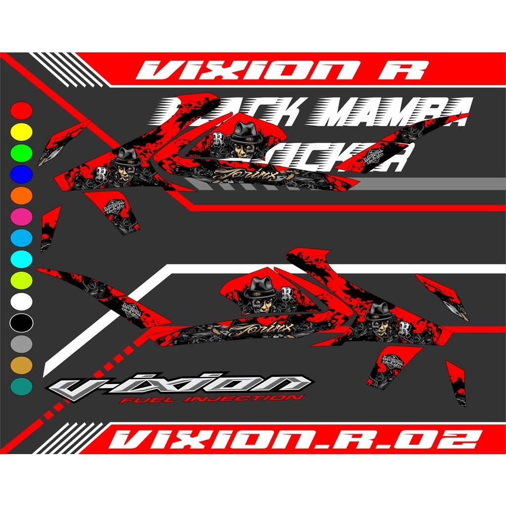 STRIPING STICKER VIXION R STIKER VIXION R NEW STICKER LIS LIST VARIASI YAMAHA VIXION R CODE 02