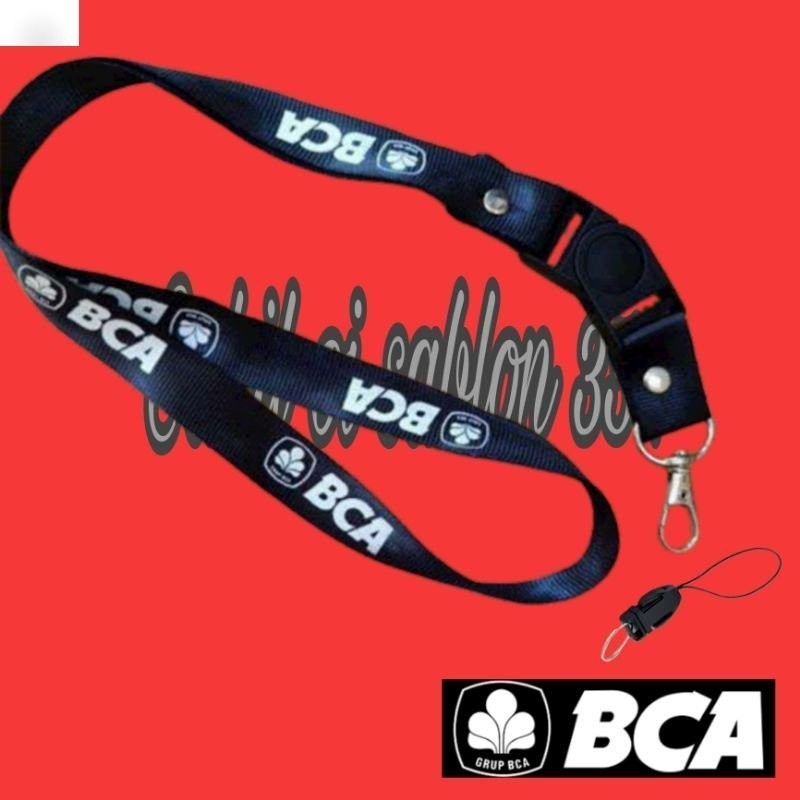 

Tali Lanyard BCA gantungan kunci/gantungan id card /gantungan hp murah COD