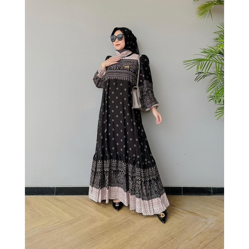 Bwy - Set gamis hijab andara homedress gamis wanita jumbo gamis rayon dress (COD)