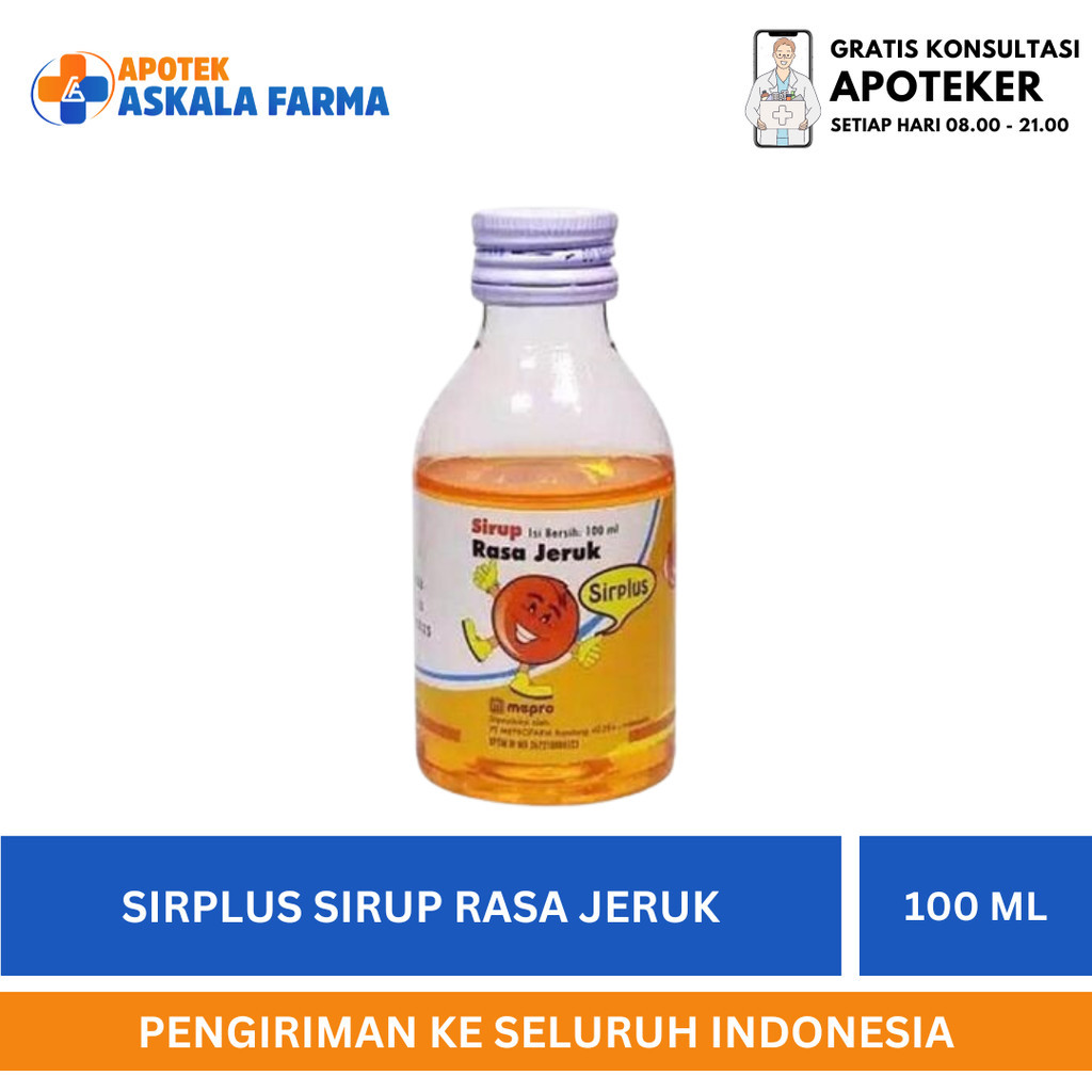 

Sirplus Sirup Rasa Jeruk 100 ML / Pemanis Obat Agar Tidak Pahit Untuk Anak dan Dewasa