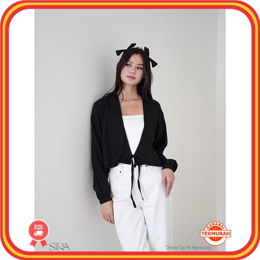 Outer Baju Wanita Cantik Kekinian Korean Style / SIRA - Eliza Outer - outer crop lengan panjang atas