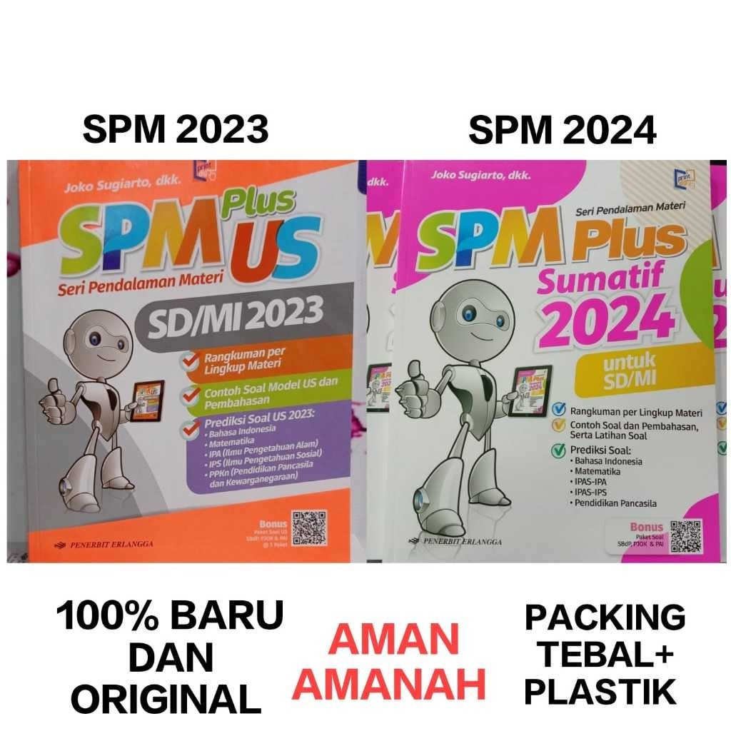 [PROMO MURAH] buku spm plus US SD / MI 2023 ( SOAL KELAS 6 ERLANGGA ) UJIAN SEKOLAH SD 2024