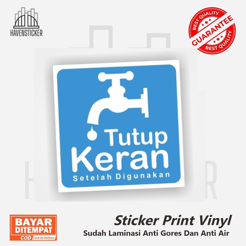 

Stiker Vinyl Tutup Kran Stiker Hemat Energi Stiker Hemat LIstrik laminasi glossy