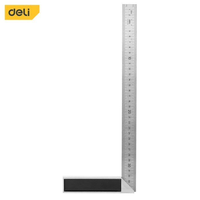 

Deli Penggaris Siku L / Steel Angle Ruler Mistar Garisan Siku EDL302XX - 350mm