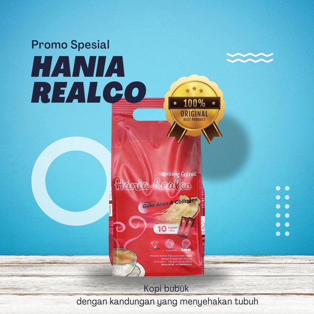 

TERJAMIN - Kopi Hania Realco Ginseng HNI HPAI isi 10 sachet sfm88