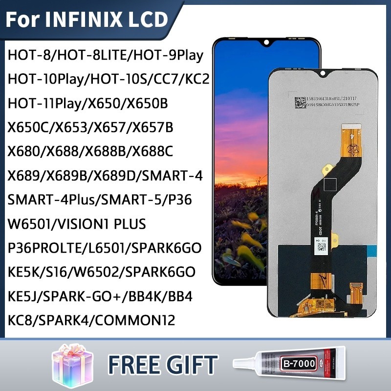 LCD INFINIX HOT8/8LITE HOT9play/10Play/10S/11Play X650/B/C X653 X657/B X680 X688/B/C X689/B/D SMART4