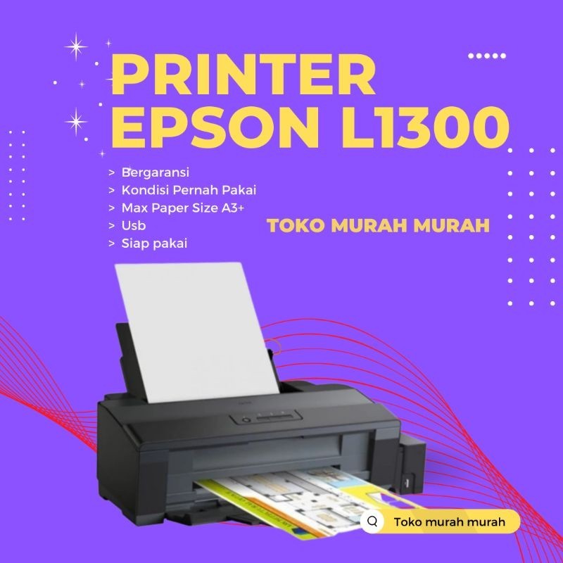 Printer Epson L1300 a3 Bekas Murah Unit Printer Epson L1300