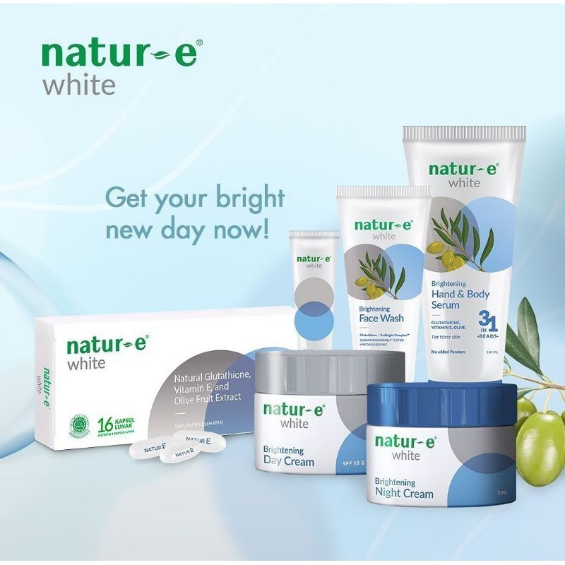 - Natur-E White Brightening SERIES - Face Wash - Serum - Day & Night Cream - Hand & Body Serum
