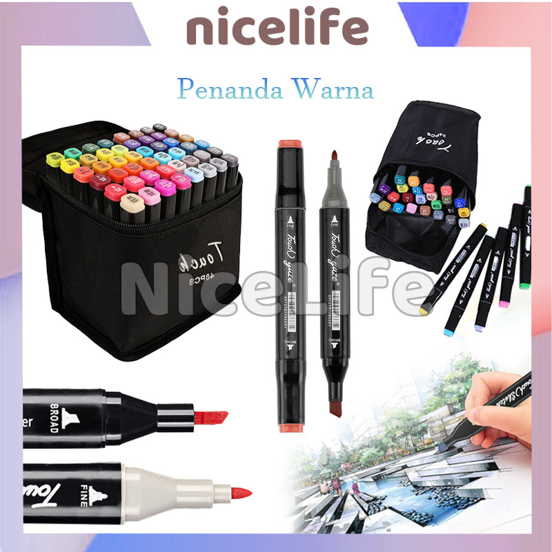 

12/24/48/80 Warna Sketsa Spidol / Art Brush Pen Animation Marker Set Sketsa / 3D Pen Art Maker