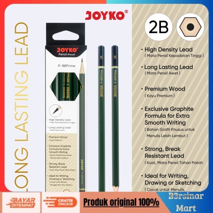 

[[KUALITAS TERBAIK]] Pencil Pensil Joyko P88 Prime 2B 1 Box 12 Pcs COD