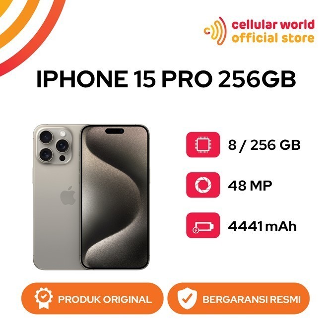 [Garansi Resmi TAM Indonesia] iPhone 15 Pro 5G 8/256GB BNIB - Greenpeel