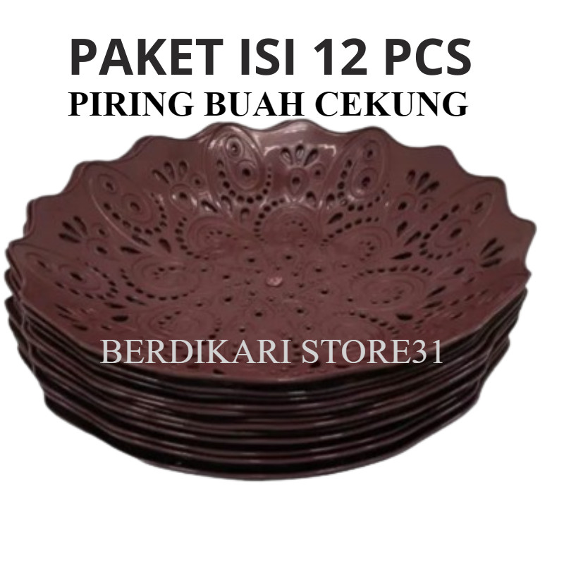 [BS] Piring Rotan Cekung Bahan Plastik Ukuran Besar