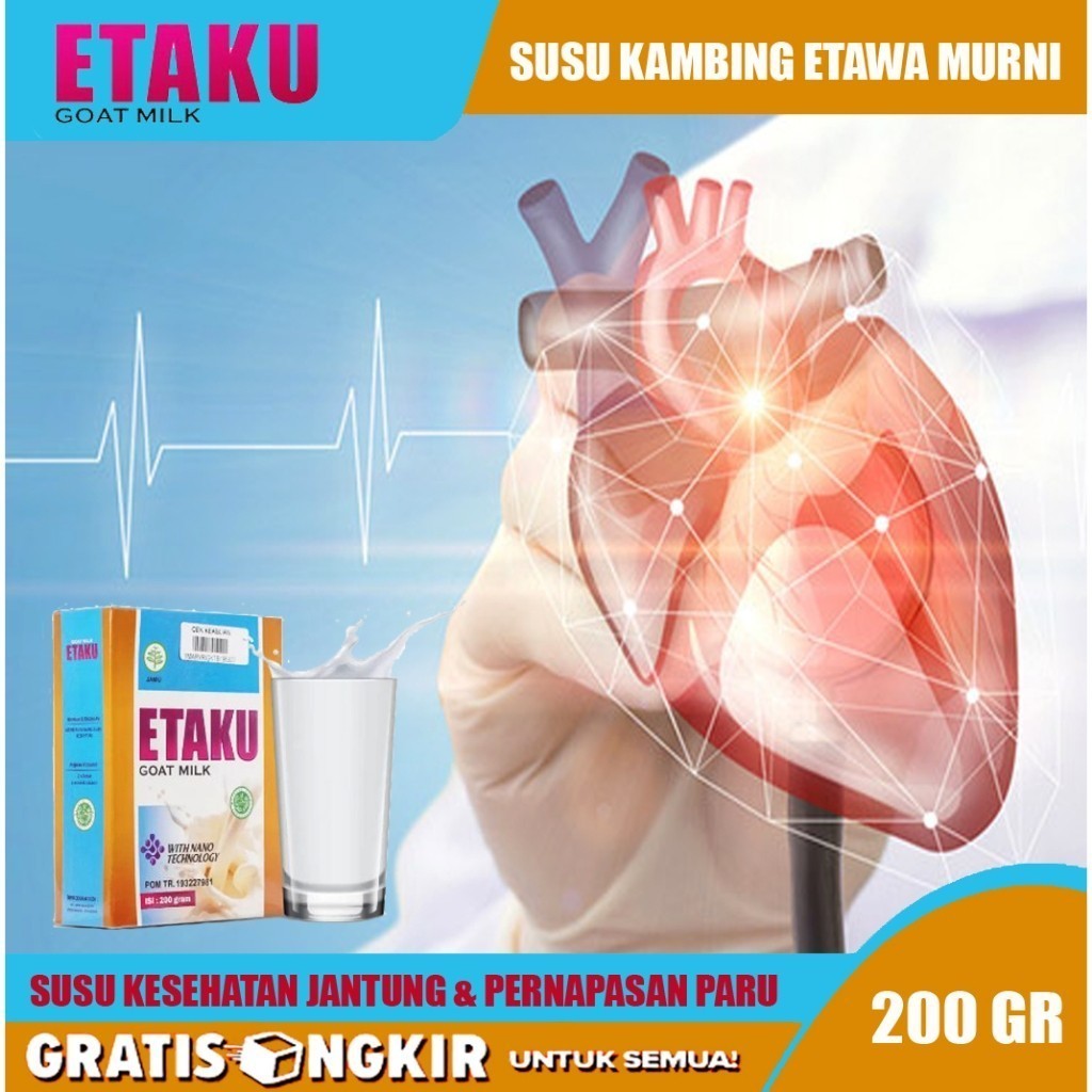 

Flashsale Etaku Disc 1 Box 45% Susu untuk penyakit jantung obat jantung bengkak berdebar bocor susu untuk kesehatan jantung Etaku susu kambing etawa asli 100% original