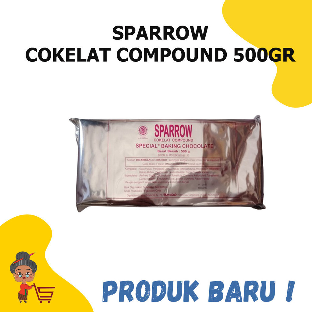 

SPARROW COKELAT COMPOUND 500gr / SPARROW / COKELAT SPARROW