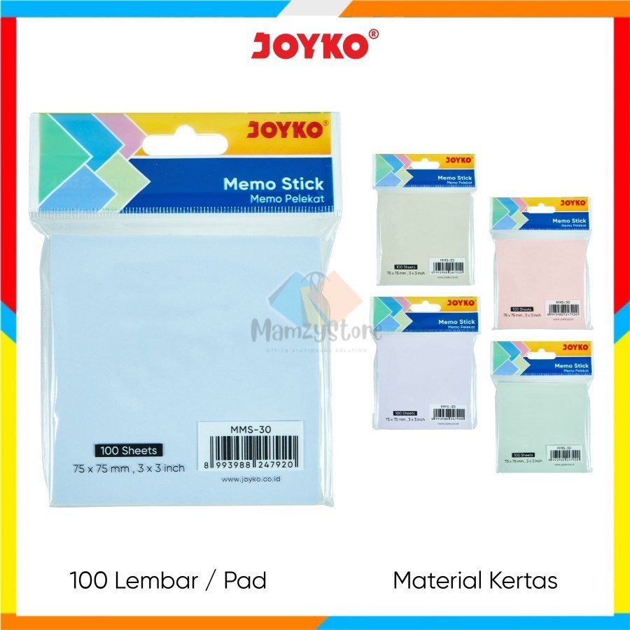 

Memo Stick Sticky Note Kertas Memo Tempel Joyko MMS-30 Morandi Color