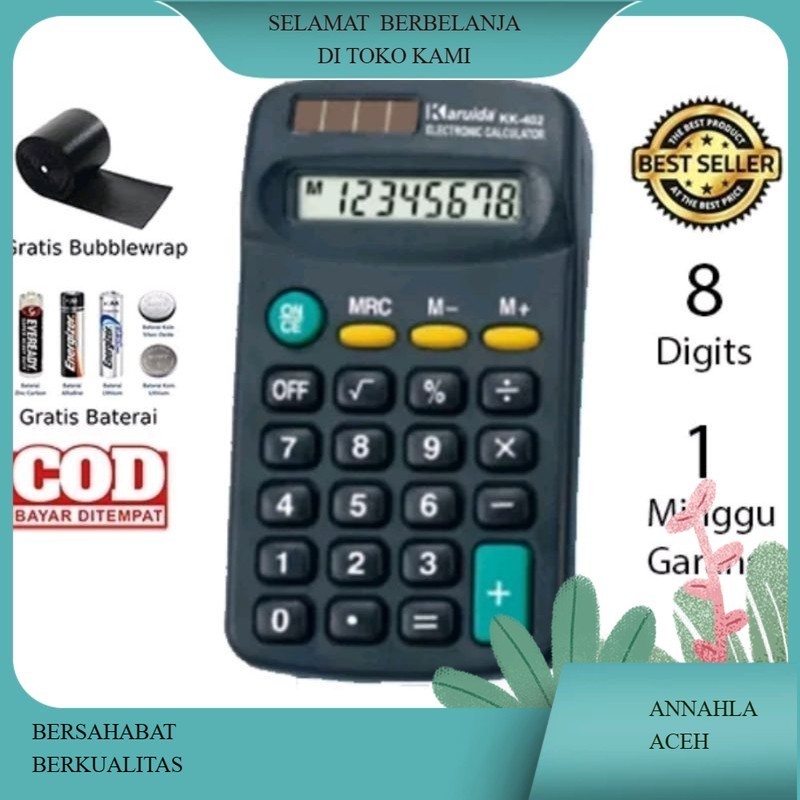 

(ANL)Kalkulator Karuida KK-402 Kalkulator 8digit / Kalkulator saku mini