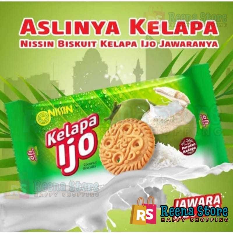 

Nissin Kelapa Ijo | Coconut Biscuits | 1 Bks @ 280 Gr - Reena Store