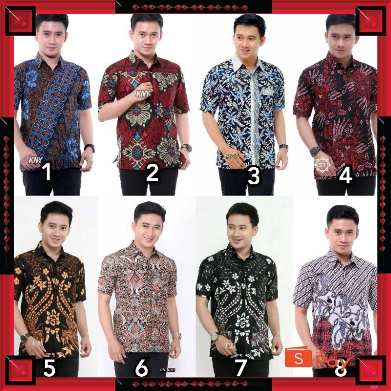 KAIN ADEM LEMBUT HALUS TEBAL / BAJU BATIK PRIA ABADI BATIK KEMEJA BATIK PRIA LENGAN PENDEK