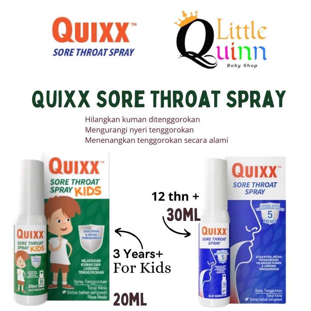 QUIXX Sore Throat Spray dewasa dan anak