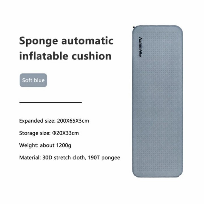 MATRAS SPON OTOMATIS SELF INFLATE NATUREHIKE NH21FCD10 SINGLE 1 ORANG