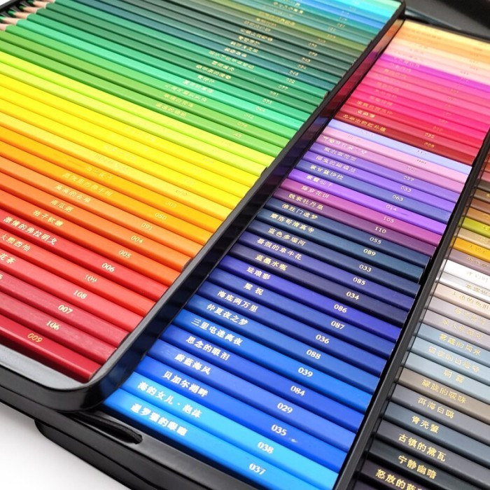 

✨LARIS✨ -Brutfuner 120 colors Professional Oil Color Square Pencils Set TinBox