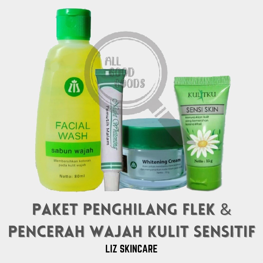 [P4] LIZ SKIN CARE - Paket Penghilang Flek Hitam & Pencerah Wajah Kulit Sensitif by Dr Liz / Lis Ski
